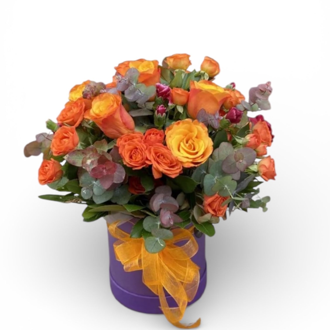 turuncu kutu güller